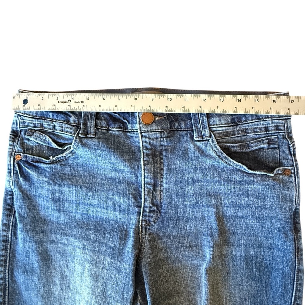 Democracy Ab Technology BN24101YME Raw Frayed Hem Side Slit Crop Women’s Size 16 - Picture 11 of 14
